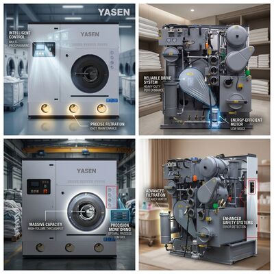 Steam Heating Hospital Hydrocarbon Dry Cleaning Equipment Stainless steel 3 tanks